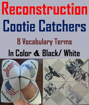 Preview of Civil War Reconstruction Era Activity (Cootie Catcher Review Foldable)