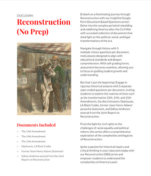 Preview of Reconstruction Bundle DBQ/RLAH: NO PREP, SLEF GRADING, US I, APUSH, APGOV