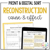 Reconstruction Cause and Effect Sorting Activity (VS.8)