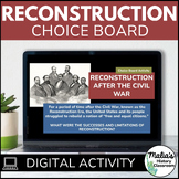 Reconstruction Content Choice Board | Post-Civil War Activity