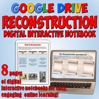 Preview of Reconstruction Era Google Drive Digital Interactive Notebook