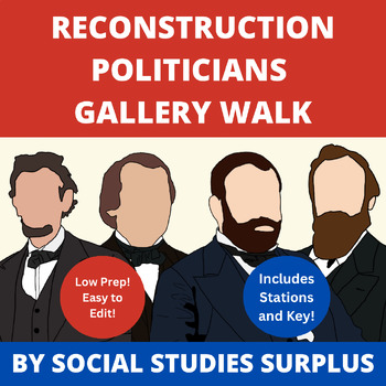 Preview of Reconstruction Era Politicians: Gallery Walk/Stations