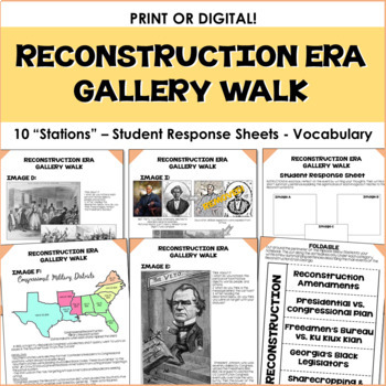 Preview of Reconstruction Era in Georgia Gallery Walk GSE SS8H6