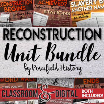 Preview of Reconstruction Full Unit Bundle Engaging Student Centered Activities
