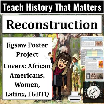 Preview of Reconstruction Group Jigsaw Project, Inclusive History- Black Women Latinx LGBTQ