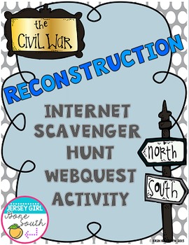 Preview of Reconstruction Internet Scavenger Hunt WebQuest Activity