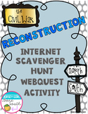 Reconstruction Internet Scavenger Hunt WebQuest Activity