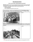 Reconstruction Part II- Primary Sources for Freedmen's Bur