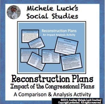 Preview of Reconstruction Plans Ppt Response Group Evaluation Activity Civil War