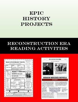 Preview of Reconstruction Reading Activities - Hiram Revels, B. Montgomery, 14th amendment
