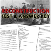Reconstruction Test and Answer Key
