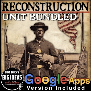 Preview of Reconstruction Unit: Worksheets, PPTs, Kahoot, Test, Guided Notes + GoogleApps
