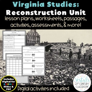 Preview of Virginia Studies: Reconstruction Unit {Digital & PDF Included}