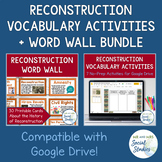 Reconstruction Vocabulary Activity Set and Word Wall Bundle