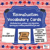 Reconstruction Vocabulary Cards