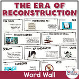 Reconstruction Vocabulary Word Wall and Puzzle