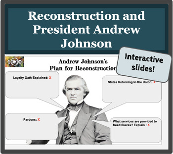 Preview of Reconstruction and President Andrew Johnson