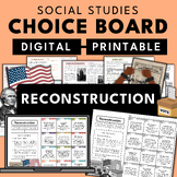 Reconstruction in America | Social Studies Unit Choice Boa