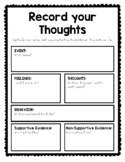 Record Your Thoughts: A Cognitive Behavior Therapy Exercise