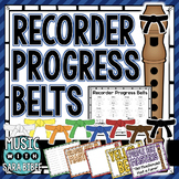 Recorder Belt Progress Posters (Editable PPT Option Available)