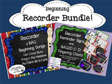 Recorder Bundle:Reminders,Fingerings,Tips, and 3 BAG Songs