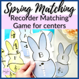 Recorder Bunny Matching Game for Spring Music Centers