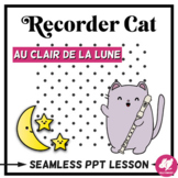 Recorder Song: Au Clair de la Lune PowerPoint Music Lesson