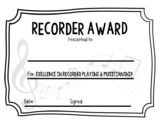 Recorder Certificate