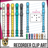 Recorder Clip Art with Fingerings