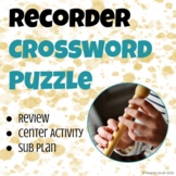 Recorder Crossword Puzzle