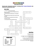 Recorder Crossword Puzzle with Recorder Intro Video