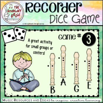 Preview of Recorder Dice Game 3: BAGE