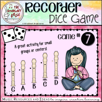 Preview of Recorder Dice Game 7: GABCD