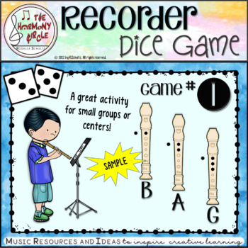 Preview of Recorder Dice Game - BAG - SAMPLE