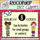Recorder Dice Games 1 - 8 BUNDLE