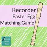 Recorder Easter Egg Matching Game for Spring Music Centers