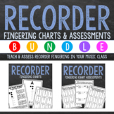 Recorder Fingering Chart and Exit Ticket Assessment BUNDLE