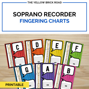 Preview of Recorder Fingering Charts - recorder posters - recorder anchor charts