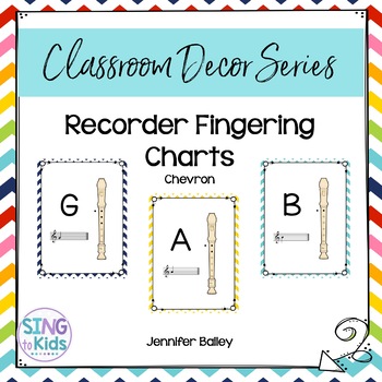 Preview of Recorder Fingering Charts: Chevron