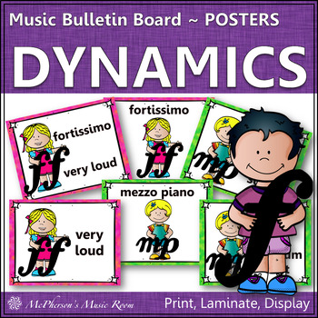 Preview of Music Room Décor and Bulletin Board | Music Dynamics Posters