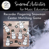 Recorder Fingering Snowman Center Matching Game