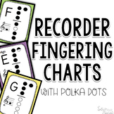 Recorder Fingering Charts ~ Polka Dot Edition