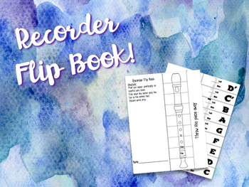 Preview of Recorder Flip Book