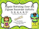 Recorder Jigsawing Activity (D,E,G,A,B,D') and Orff Part: 