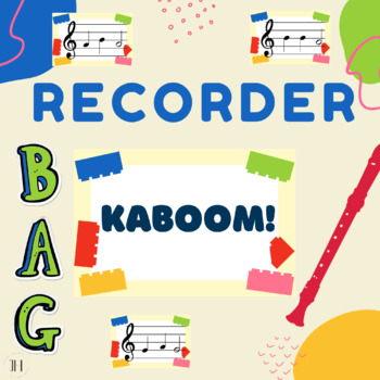 Preview of Recorder KABOOM (B-A-G, Quarter and Half Notes)