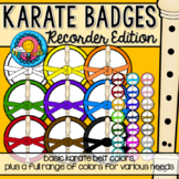 Recorder Karate Belt Achievement Badges 30 Colors Digital 