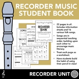 Student Recorder Music Book