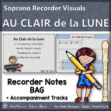 Recorder Music and Song Au Clair de la Lune Interactive Vi