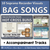 Recorder Music and Songs Interactive Visuals {Notes BAG} Bundle