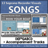 Recorder Music and Songs Interactive Visuals {Notes DEF#GA